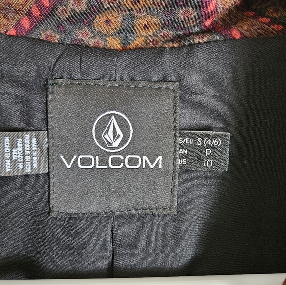 NEW! Volcom Multicolor Vinyl Club Paisley Blazer Size S - Picture 4 of 13